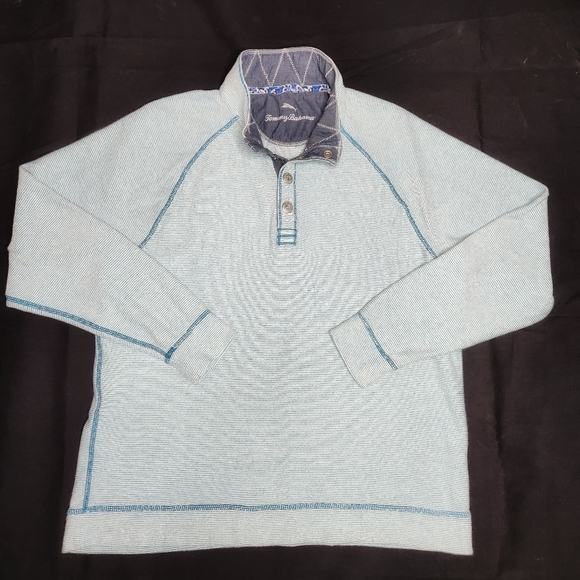 Tommy Bahama Other - Tommy Bahama 1/4 Button Down Neck Pullover Mens Large